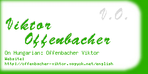 viktor offenbacher business card